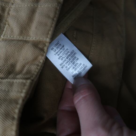 Nili Lotan Luna Linen Blend Pants Size 6 Tan Brown Drop Crotch Baggy Trousers - Picture 10 of 14